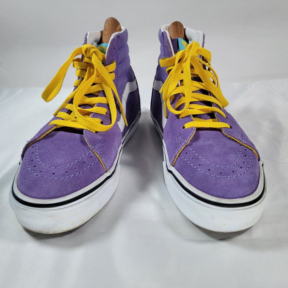 Vans Sk8-Hi Lisa Simpson For President Purple & Yellow Women 9/ Men 7.5 Sneakers - Picture 3 of 14
